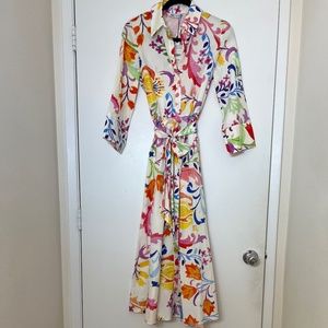 Zara Floral Button Down Dress